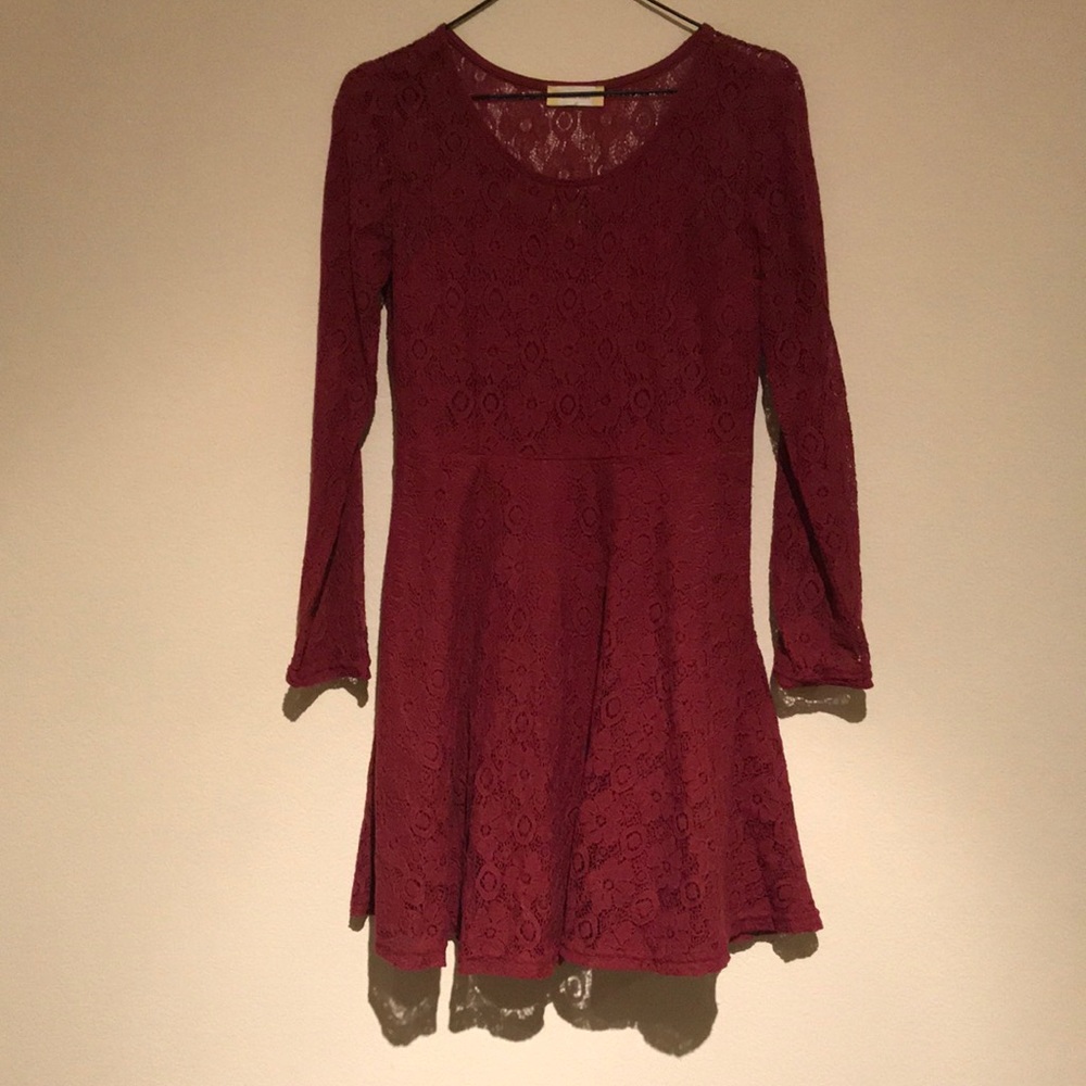 Red dress perfect for fall!